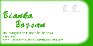 bianka bozsan business card